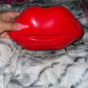 Lip shaped novelty Clutch/Purse